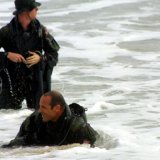 Les forces spéciales américaines ont atteint le rivage nord-coréen à la nage après s'en être approchées dans deux sous-marins de la taille d'une orque (archives). KEYSTONE/EPA/STR